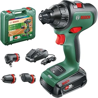 Home and Garden DIY tools 06039B5074 Bosch Cordless AdvancedDrill 18 (1x Battery, 18 Volt System, 3 Drill attachments, in a Carrying case)