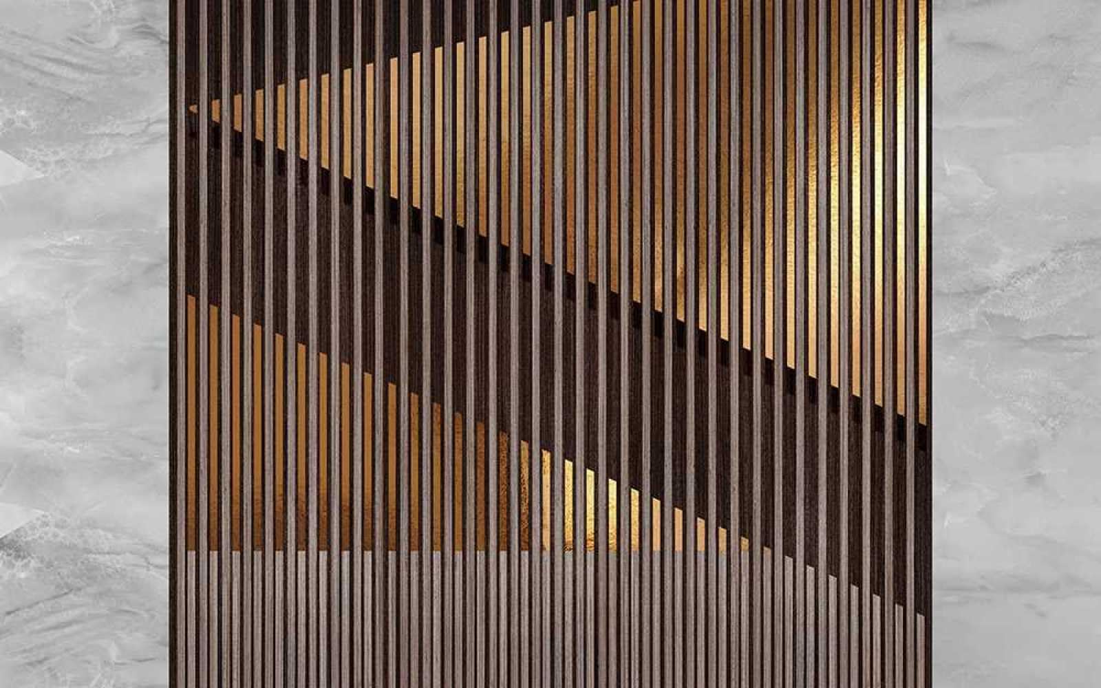 Mural moderne salon papier peint panoramique rayures grises