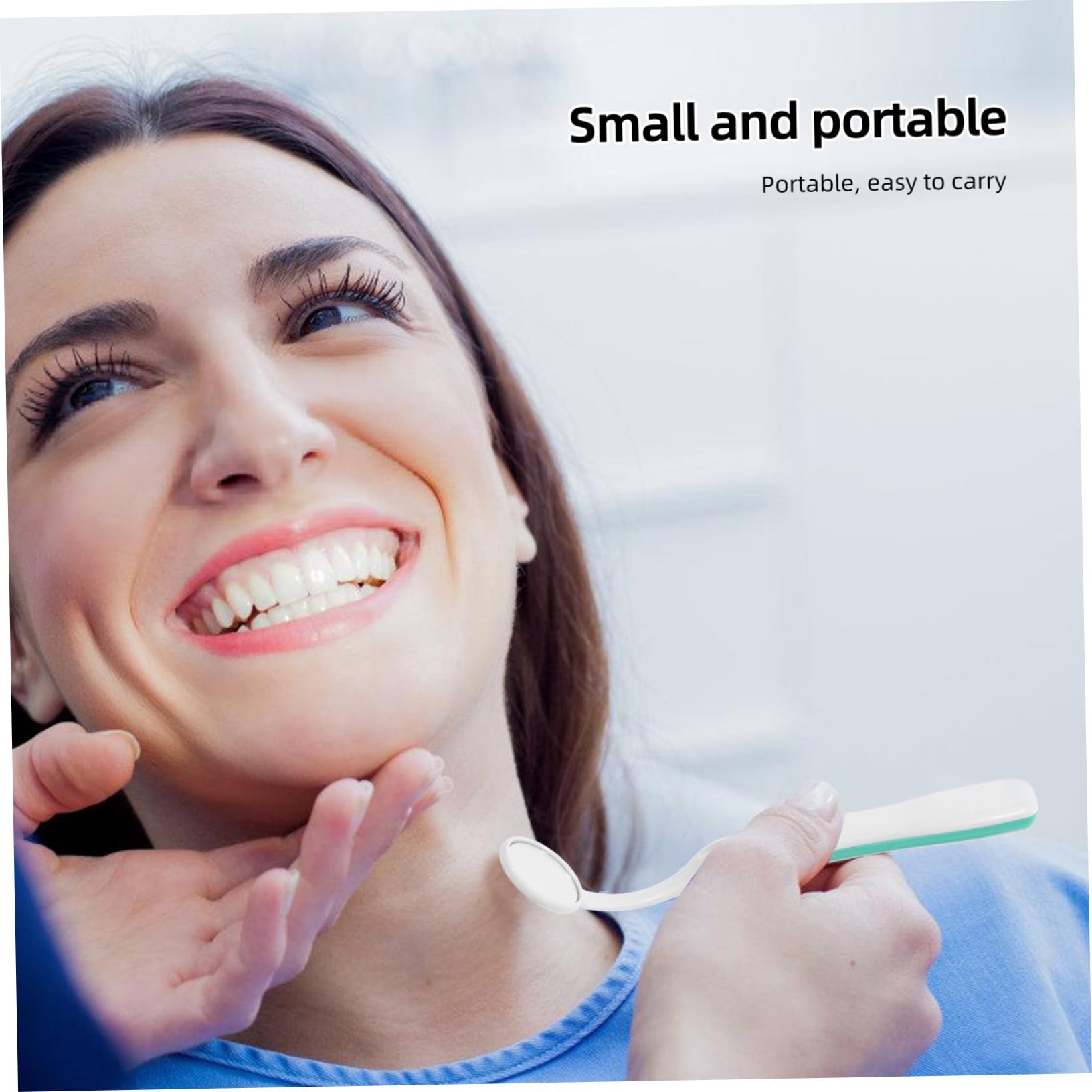 Specchio Orale LED Antifog in Plastica Verde per Dentisti