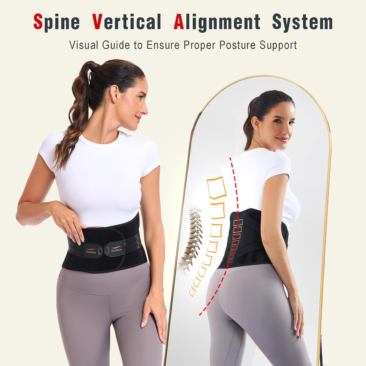 Copper Back Brace - Relief from Lower Back Pain, Unique SVA System for Proper Posture, Enhanced Ergonomic Pad with 10X Compression Support, Breathable and Comfortable Fit for Men and Women - Image 3