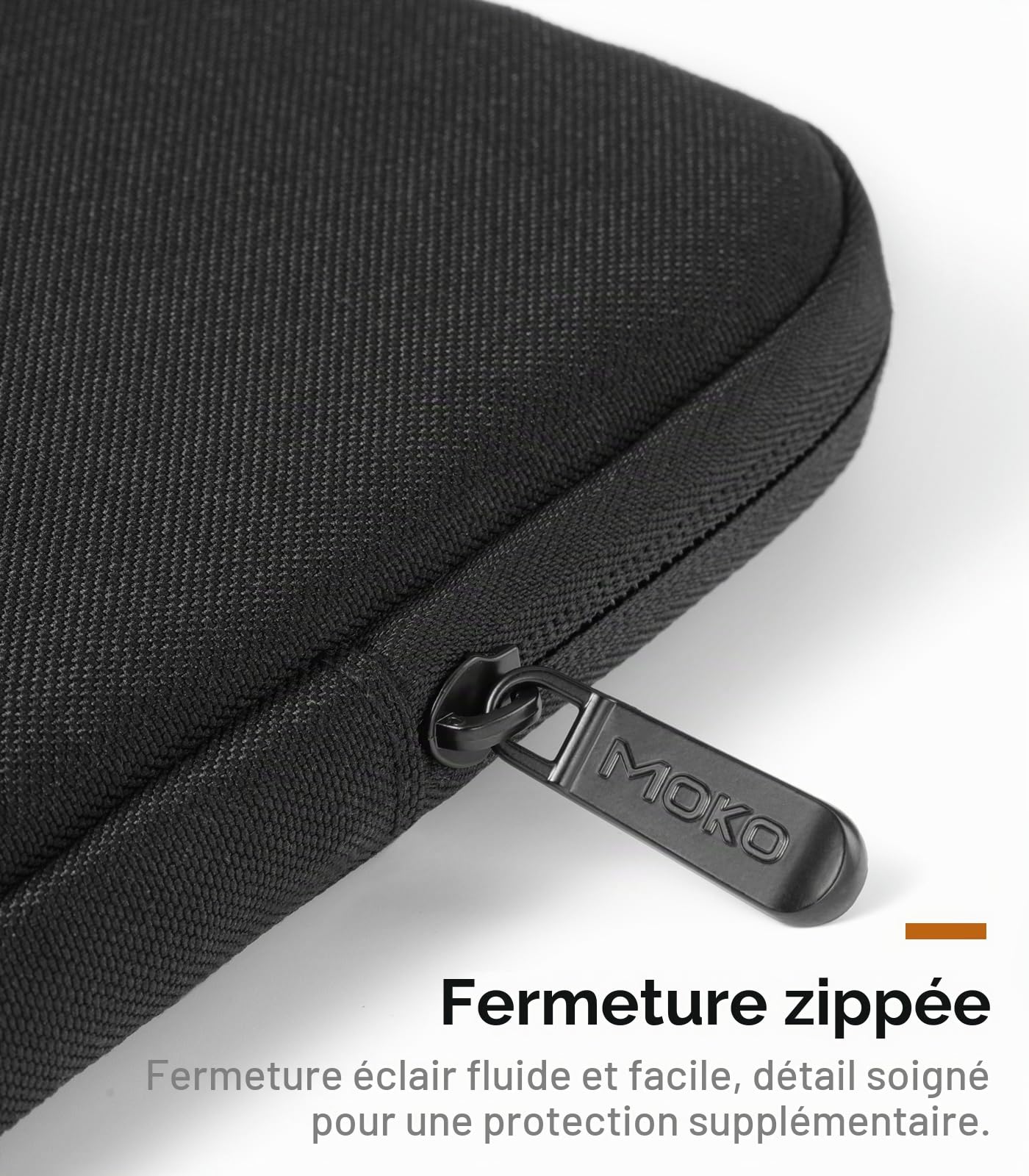MoKo Sacoche pour Tablette rembourré | Housse de transport pour tablette compatible avec iPad Air M2, iPad Pro, iPad10e, Noir