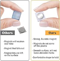 Vista 6 de FINDMAG 24 Piezas Imanes para Refrigerador, Lindos Imanes para Pizarra Blanca, Aula, Imán Transparente para Refrigerador para Imagen, Cocina, Lindo