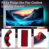 Vista 5 de 5 soportes genéricos mejorados para Philips Hue Play Gradient Lightstrip clips de montaje con buen efecto de soporte para parte trasera plana