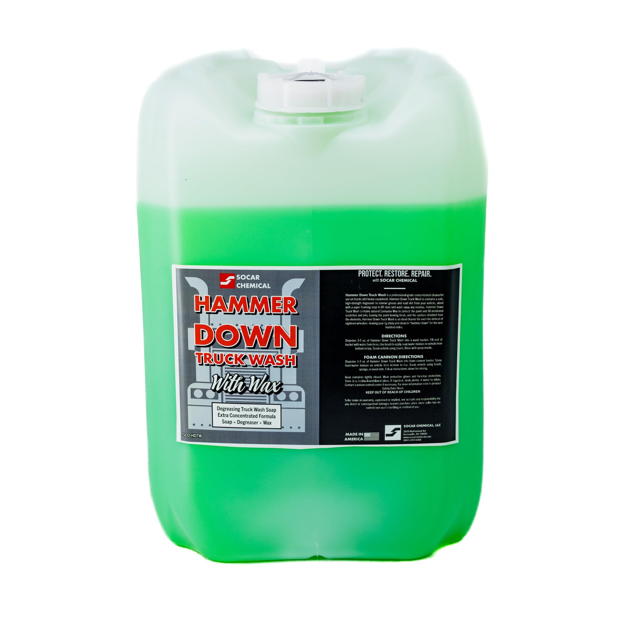 Amazon.com: SOCAR Hammer Down Truck Wash with Wax - 5 Gallons