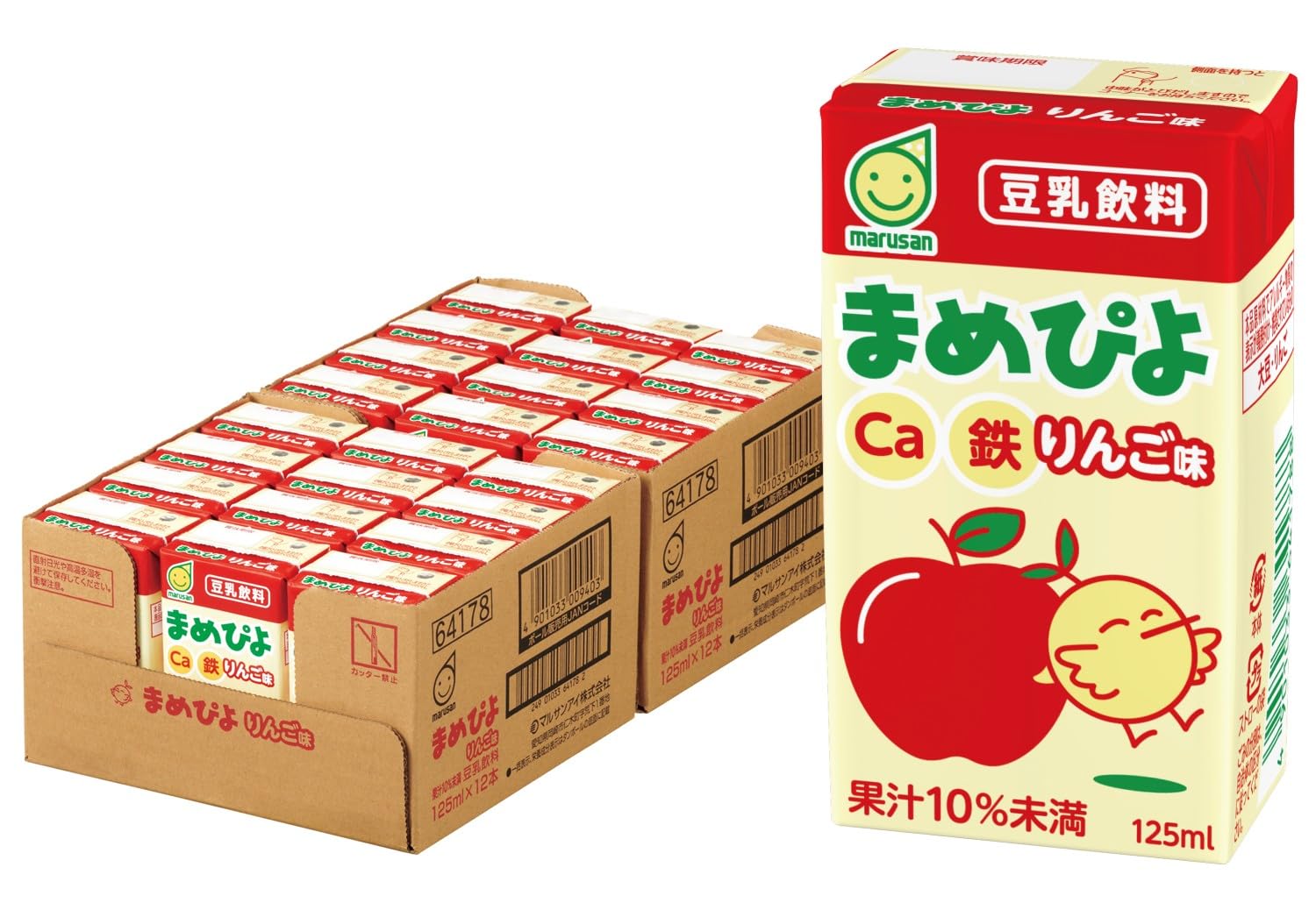 マルサン まめぴよ りんご味 125ml×24本
