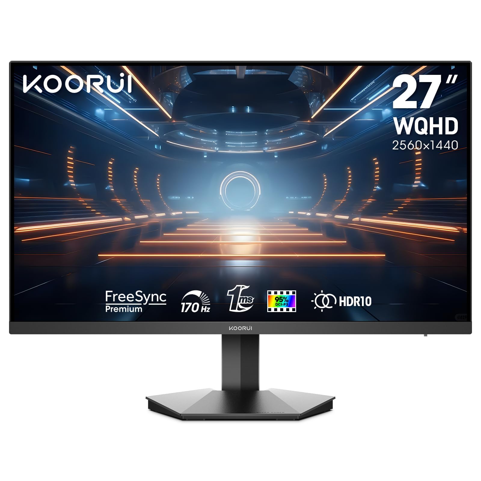 KOORUI 27 inch QHD IPS gaming monitor