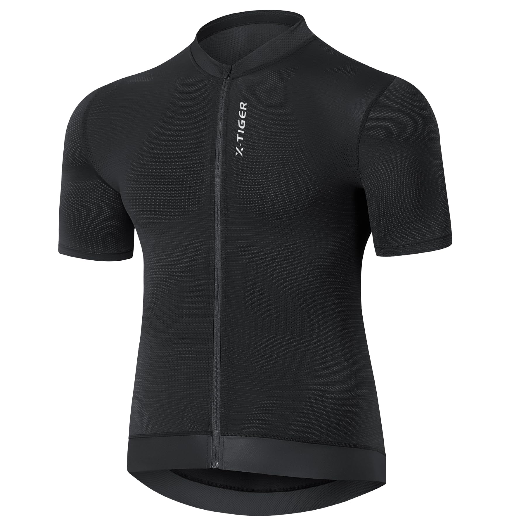 X-TIGER Herren Radtrikot Fahrradtrikot Kurzarm, Fahrrad Shirt Herren, Fahrrad Trikots T Shirt für Männer, Radsport Bekleidung mit 4 Taschen, Atmungsaktive Schnell Trocknen