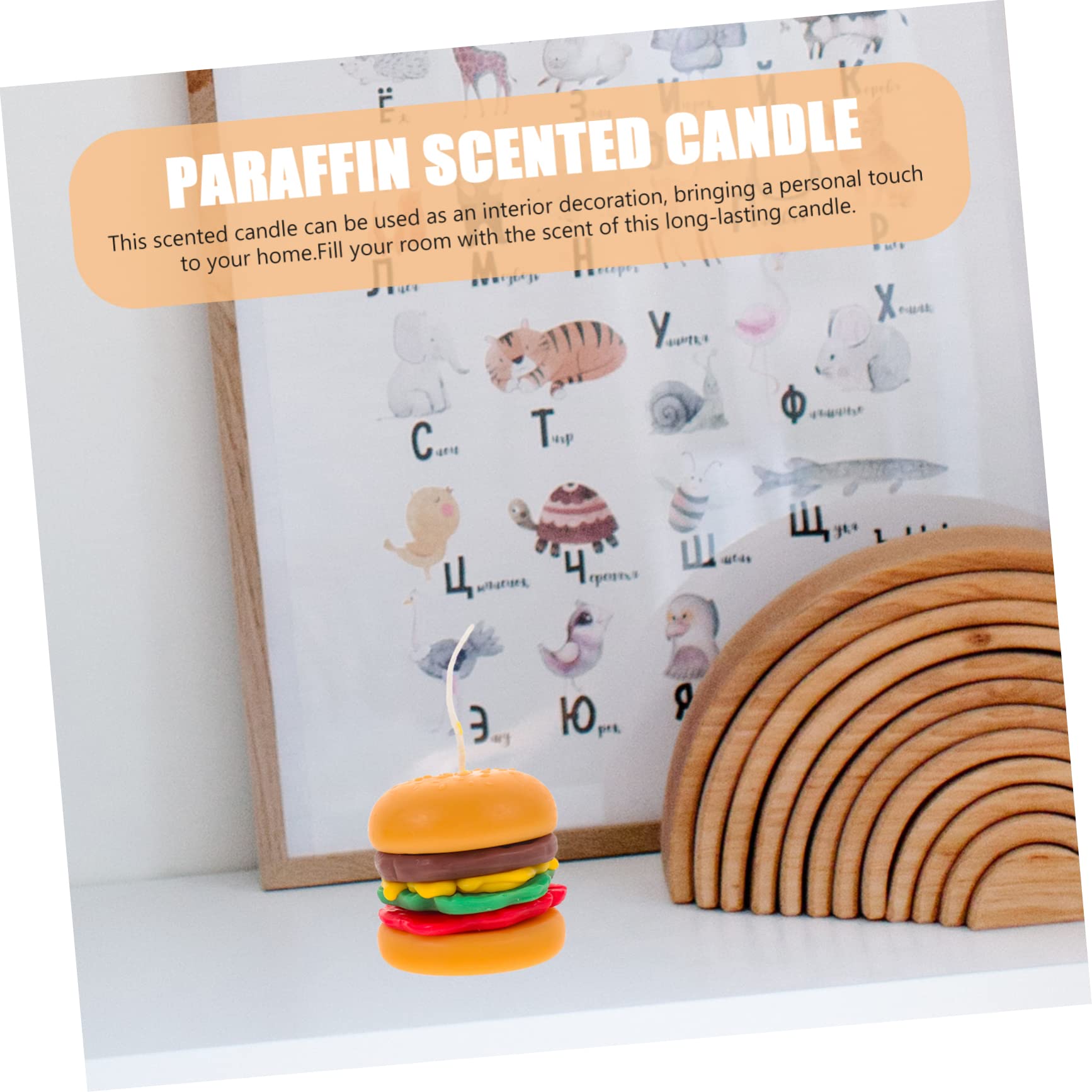 Alipis 2 Stück Mini-Burgerkerzen geformte Kerzen Bequeme Teelichter künstlicher Hamburger küchendekoration Living Room Decoration Duftkerze nach Paraffin Kerzen in Dessertform Mini-Kerze