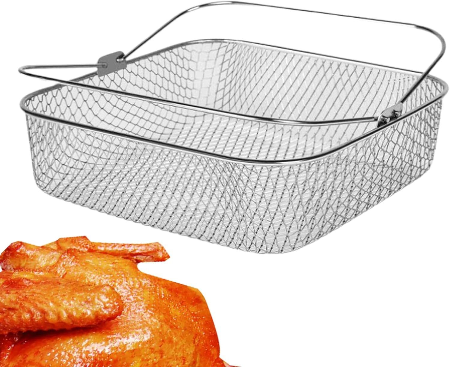 IUPPA Air Fryer Basket for Oven, Rustproof Stainless Steel