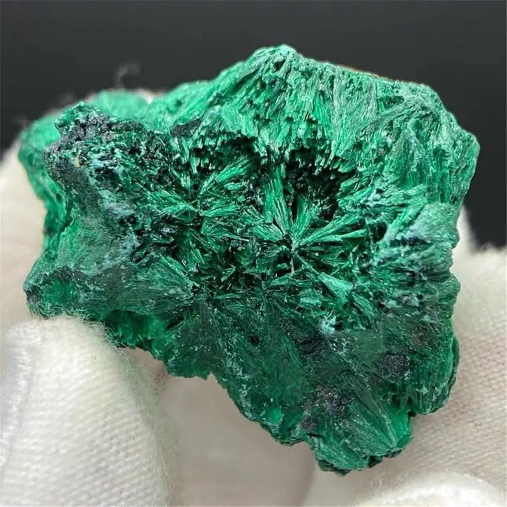 Stone Green Malachite Stone Rough Crystal Clastic Rock Cube Collectible Minerals for Home Decor(200-260g)