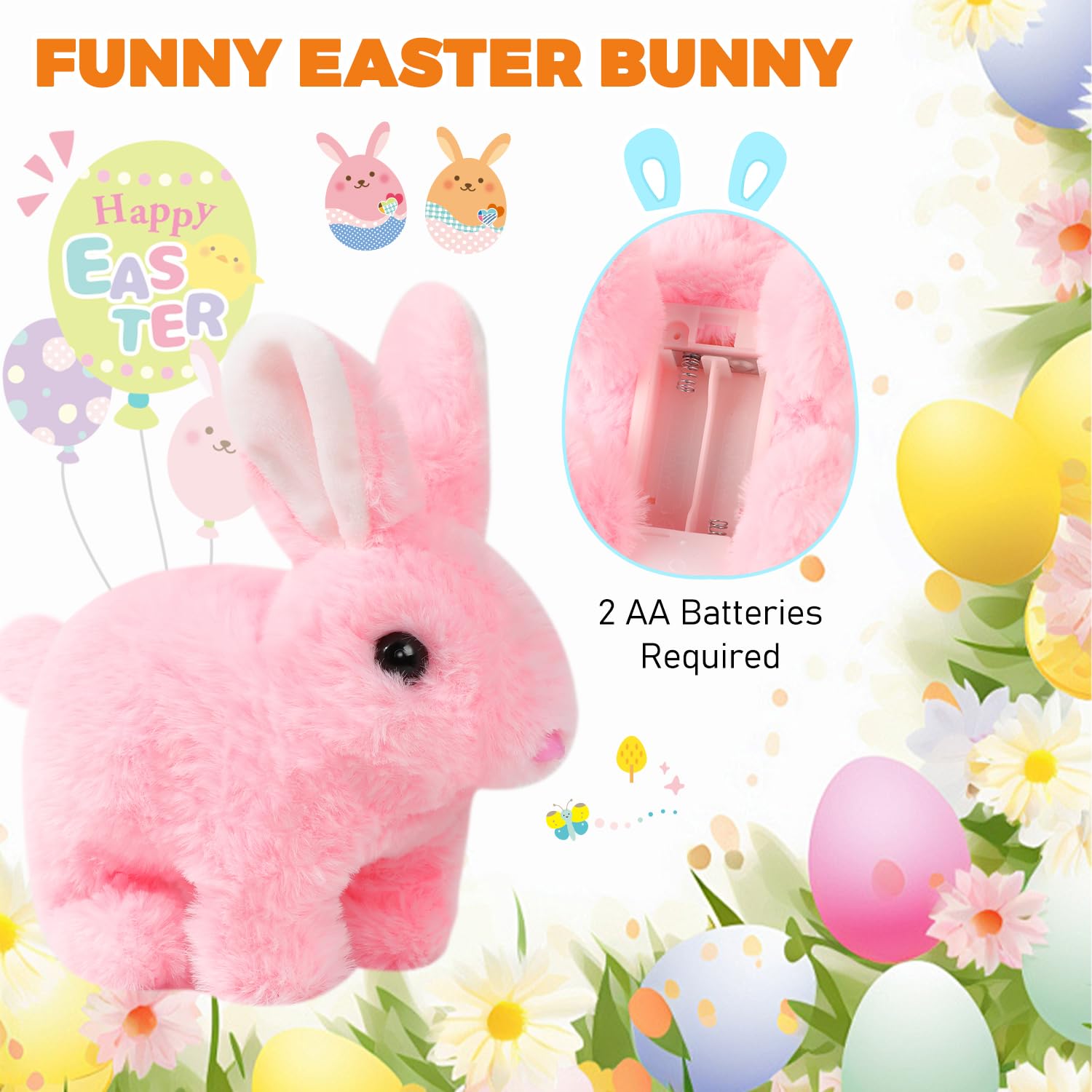 Amazon.com: Vizela Bunby Realistic Rabbit Toy,Easter Realistic