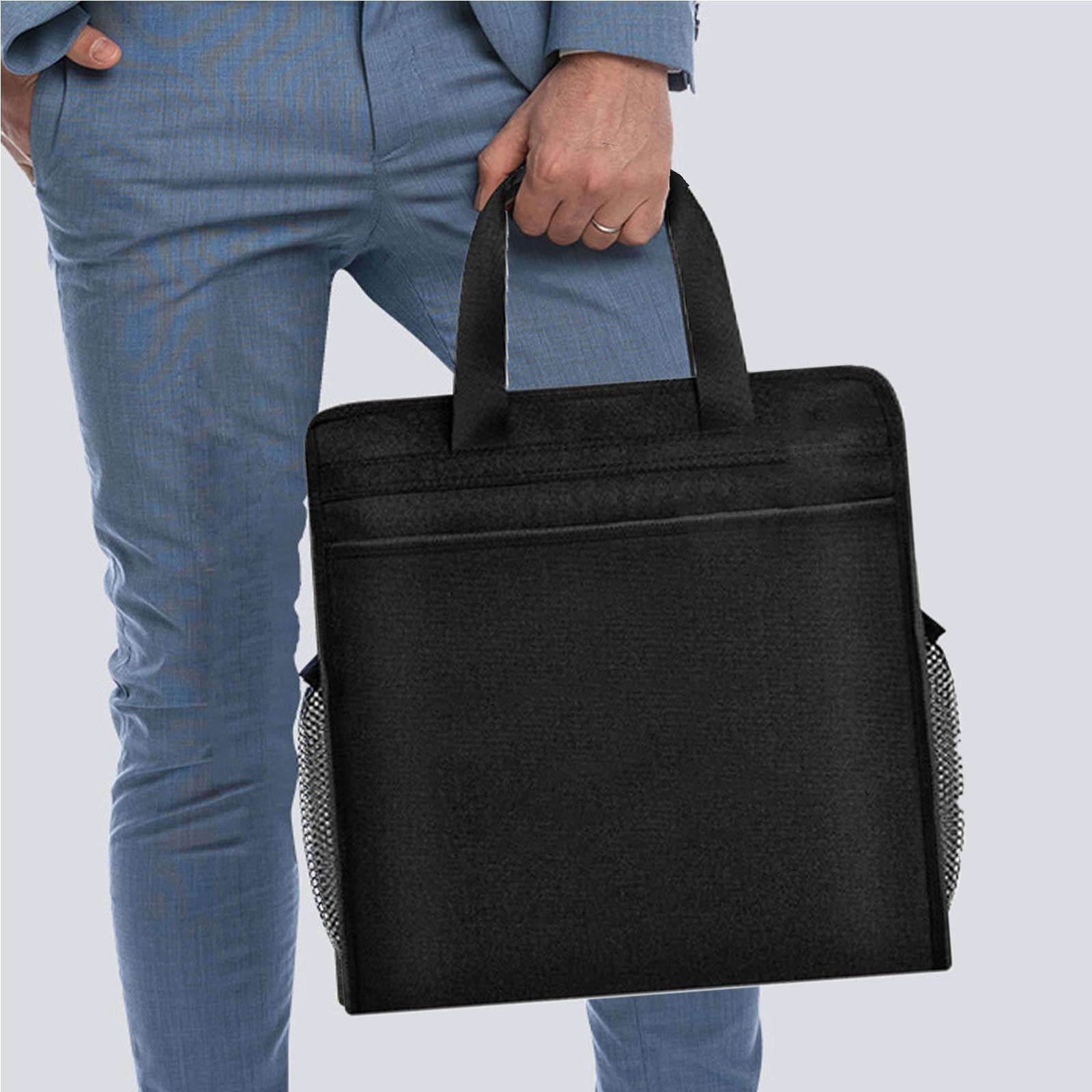 Oaygat A4 Document Bag Zipper Art Portfolio Case Waterproof Oxford Cloth Bag File Bag for File Folder Document File Storage Bag File Folder Tote Bag iPad File Storage Laptop Tote Bag Commuter Bag - Image 2
