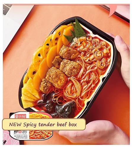 Moxiaoxian Olla caliente autocalentable sin olla eléctrica autocalentadora instantánea ramen fideos base de sopa de fideos para fiesta de campamento