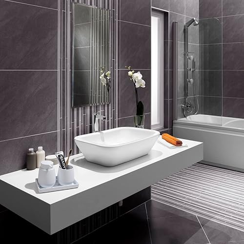 Miniatura 3 de Juego de accesorios de baño blancos con bote de basura pequeño de 3 litros0.8 galones, soporte para cepillos de dientes, dispensador de jabón,