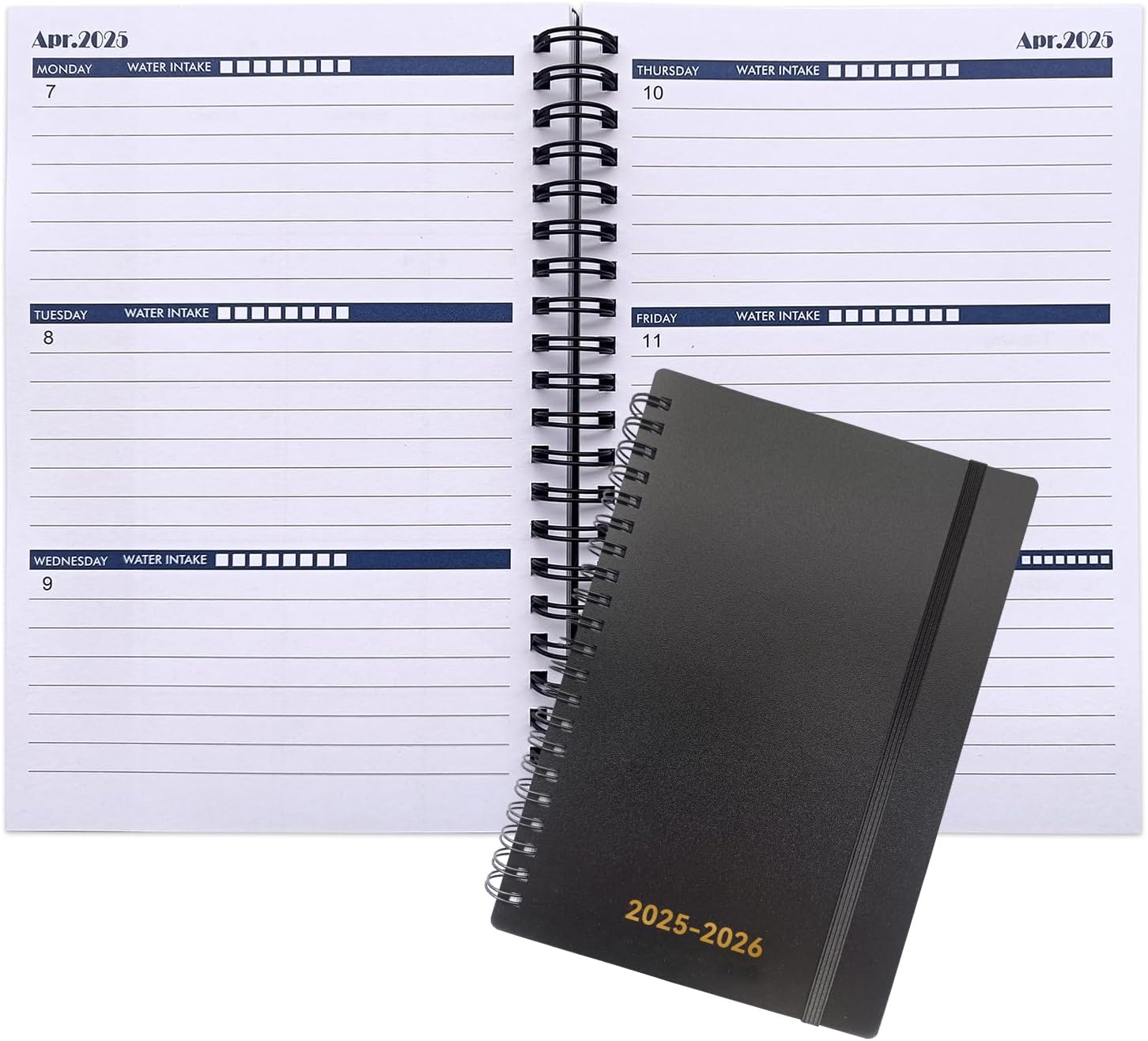 Cheneyboo 2025 Planner - January 2025- June 2026, Monthly Weekly Daily Planner 2025-2026, 18 Month Planner, 7.5"x10.2", Big Size Planner, Black
