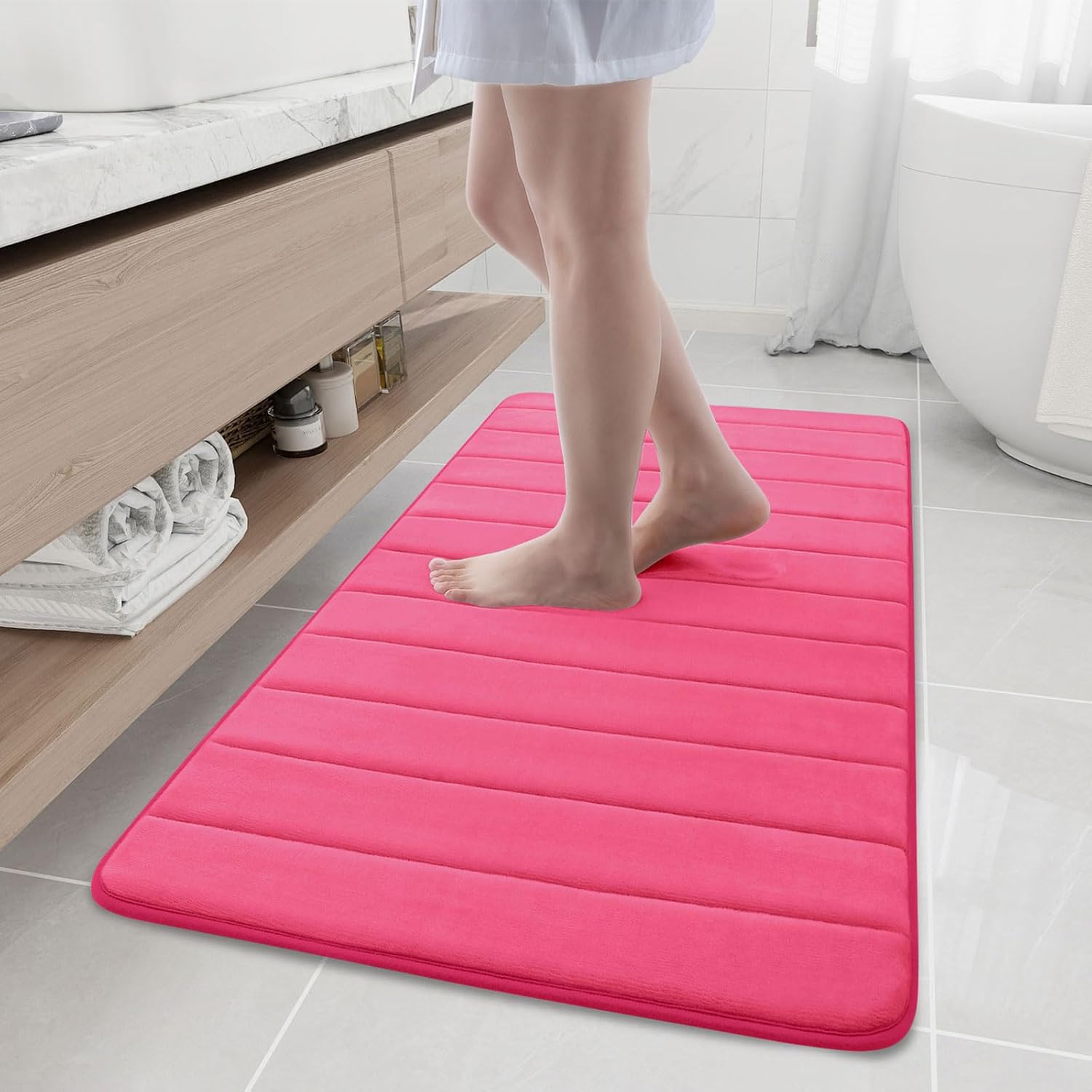 Buganda Memory Foam Bath Mat Rug, 47" x 24", Ultra Soft and