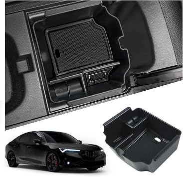 Ruiya Center Console Organizer for Acura Integra 2026 Accessories ABS with Coin Storage Armrest Console Organizer Compatible with 2023-2026 Acura Integra Base/ASpec/ASpec Tech/TypeS