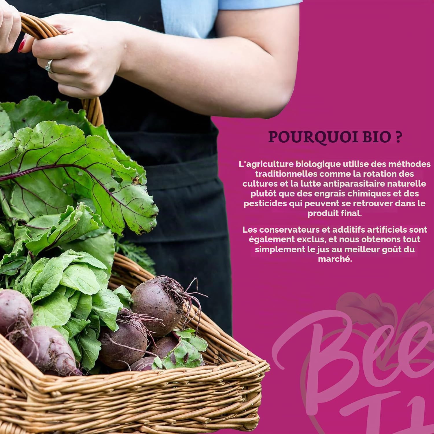Beet It Jus de betterave bio 750 ml – Végétalien – Cueilli et pressé – Sans sucre ajouté (lot de 6)