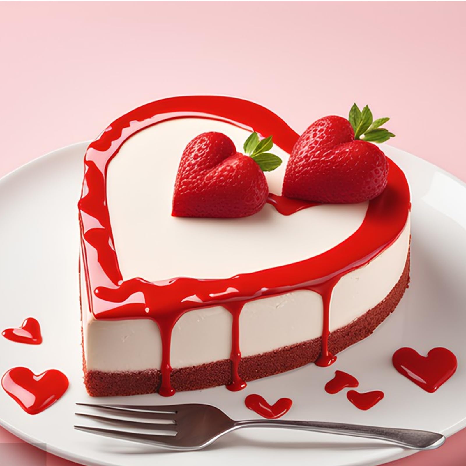 3 Pcs Heart Shaped Foam Cake Dummies Set, 6x6 inch, Fake Cake Model Cake Polystyrene Foam for Decorating Arts and Crafts Wedding Cakes Display