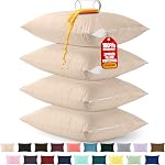 Utopia Bedding Set of 4 Waterproof Pillow Protectors with Zipper Queen Size (White), Ultra Soft Pillow Covers, Bed Bug and Dust Mite Proof Pillow Encasements, Moisture Wicking Pillow Cases