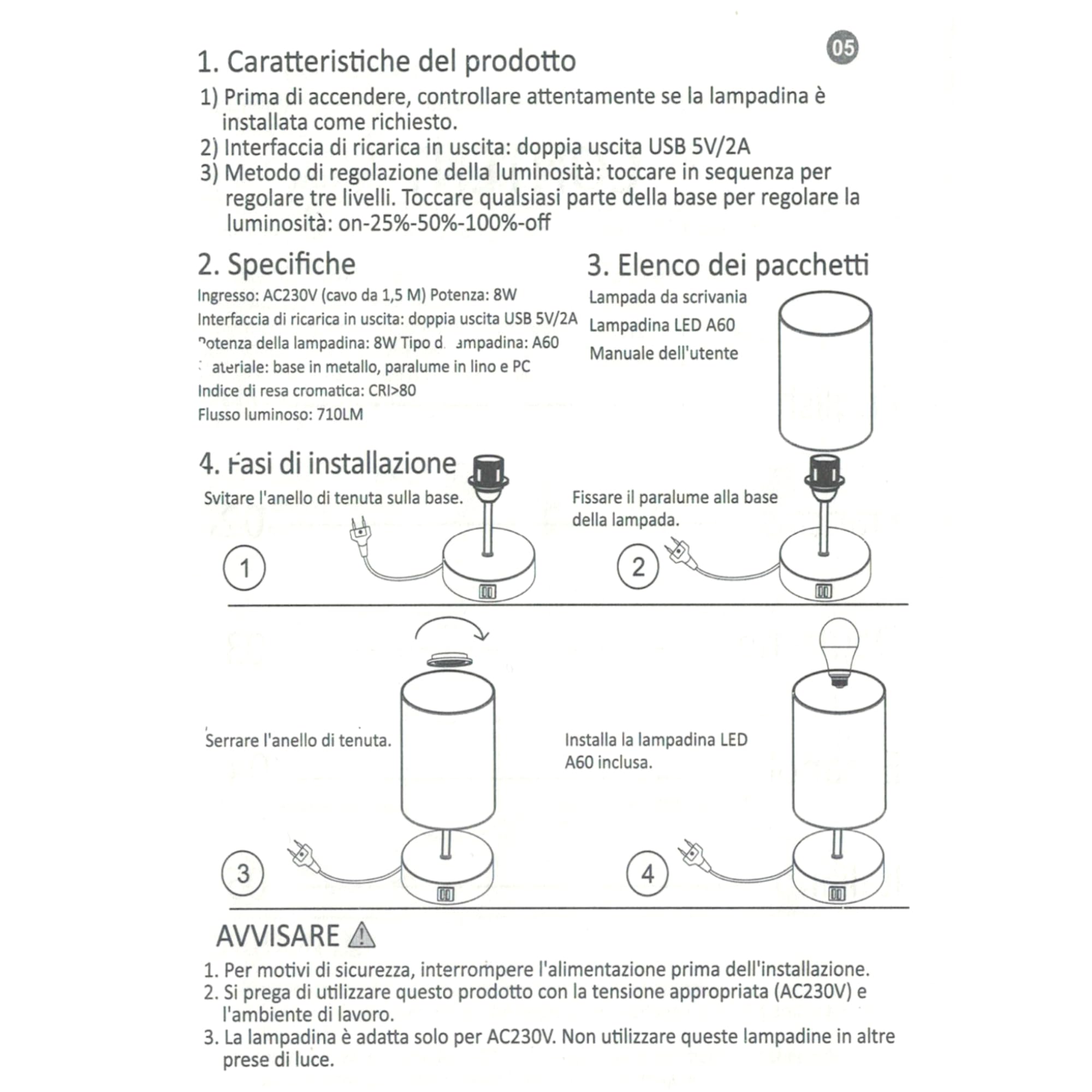 Set 2 Lampade da Comodino Touch LED con Porta USB, Abat Jour Moderne Dimmerabili 3 Livelli, Lampade Camera da Letto o Salotto, Lampadine Incluse, Regalo Premium Design (2 pezzi Bohémien)
