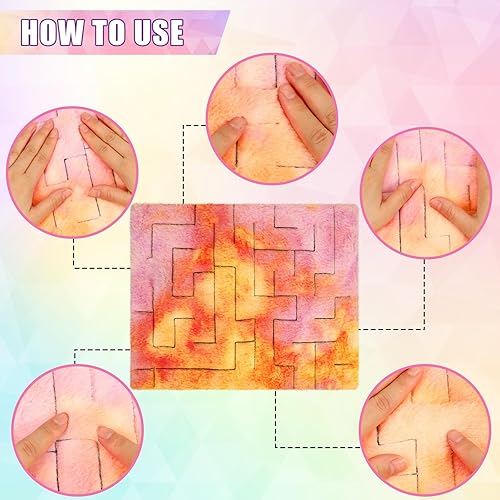 Miniatura 3 de Tapete sensorial de laberinto de mármol, 4 piezas, juguetes para aliviar el estrés, juguetes para aliviar la ansiedad, juguetes sensoriales de tela