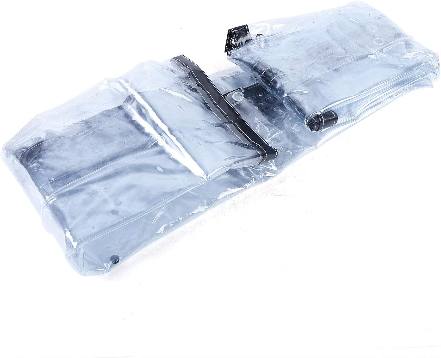 Commercial Grade Waterproof Clear Awning,Vinyl Clear Awning Canopy Roll Up Patio Enclosure for Tents, Awnings, Canopies,Curtain(Black) ((8x20 Feet (2.5x6 M))