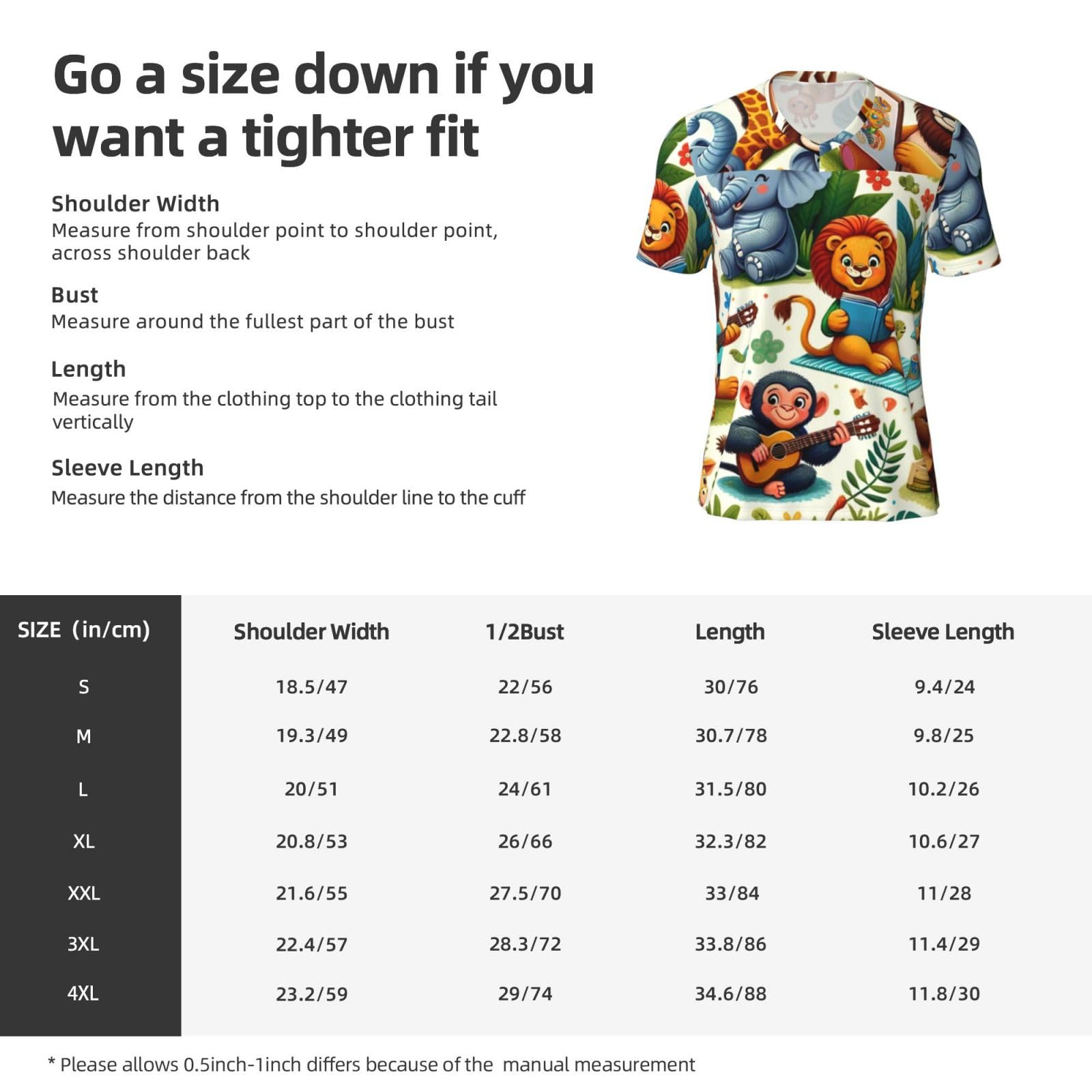 Stylish Athletic Sports Jersey Animal-Music-Party Men's Rugby Jersey Xx-Large Black