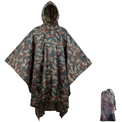 3-en-1 Poncho Pluie Imperméable à Usage Multiple, Léger et Séchage