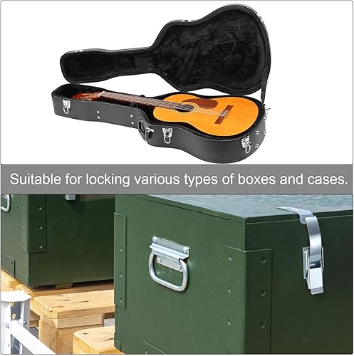 Miniatura 6 de uxcell 2pcs Draw Toggle Latch 4.84 pulgadas SUS304 Acero inoxidable con resorte cargado por resorte de palanca de palanca Clip de abrazadera con