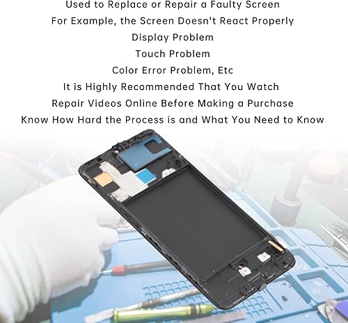 Miniatura 4 de Reemplazo táctil digitalizador Asamblea, para Samsung A70 A705 pantalla OLED con huellas dactilares, pantalla táctil digitalizador Asamblea con