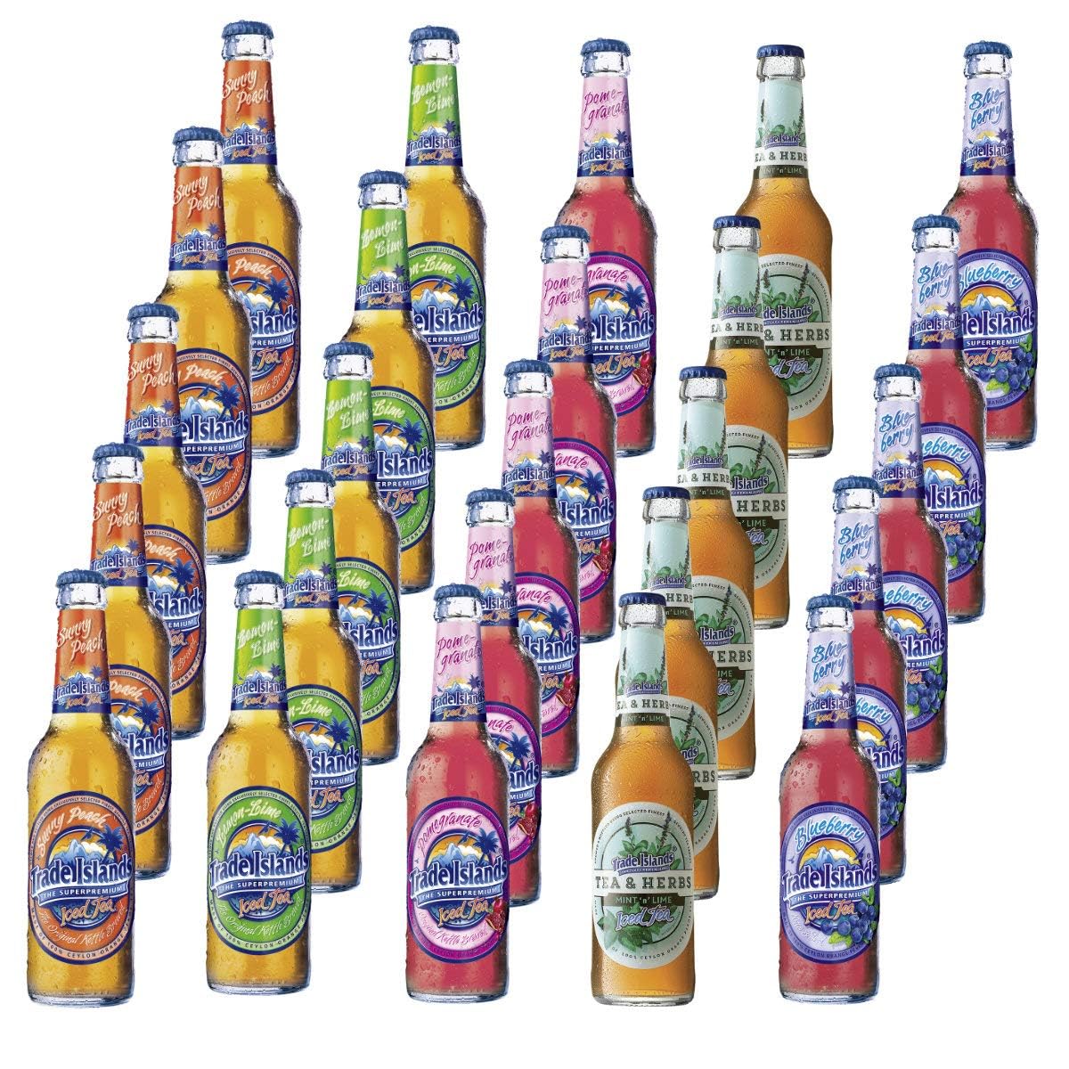 Trade Islands Iced Tea Mischkiste XXL 25 Flaschen je 0,33l inkl Mehrweg Pfand