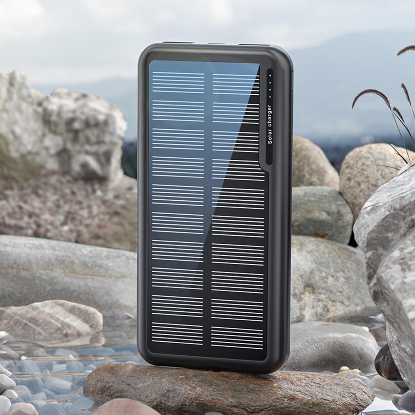 Power Bank Solare Power Bank da Sopravvivenza | Power bank solare con USB per Escursionismo, Campeggio, Trekking, Viaggi, Festival,