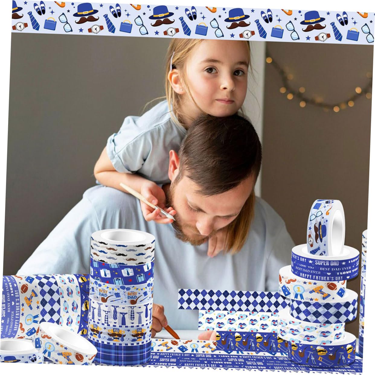 NUOBESTY 48rollos Cinta Washi Para Cinta Autoadhesiva Transparente Para Scrapbooking y Manualidades Del Día Del