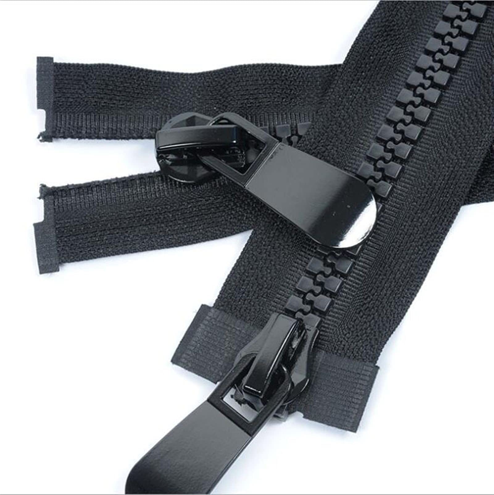 Lnanqing-Chiusure Lampo 8# 10pcs Plastic Resina Zipper Doppio Sliders Down Open End Zippers Accessori per Abbigliamento per Cucire, Multiuso e Durevole
