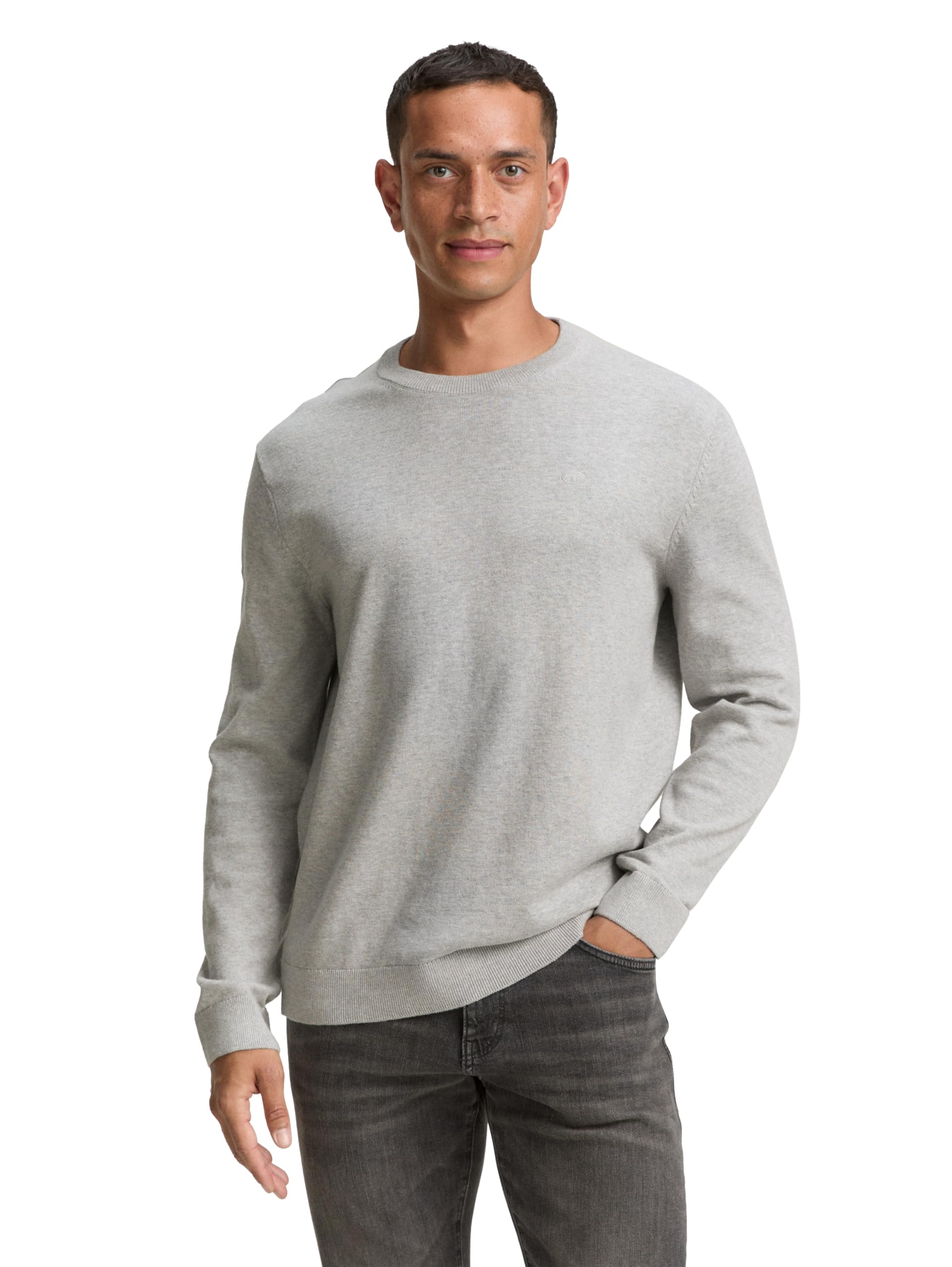 TOM TAILOR Pullover Basic Strickpullover aus Baumwolle Produktbeschreibung