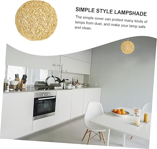 Miniatura 5 de DOITOOL 2 sets cubierta de luz de uso interior tejida pantalla lámpara colgante decorativa para dormitorio 2 unids*2