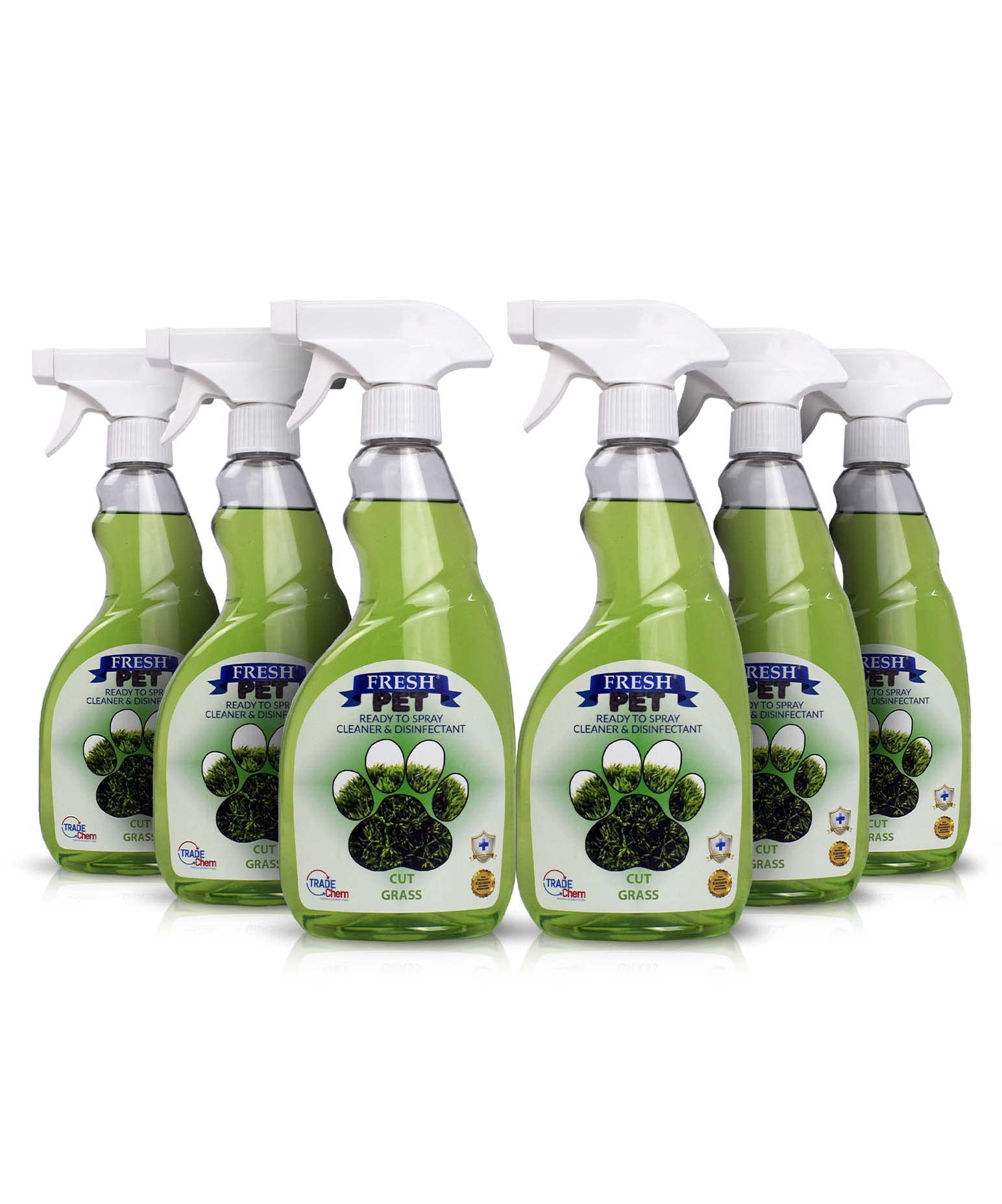 Trade Chemicals Fresh Pet Disinfectant Ready to Spray Pack 6 x 500ml (Cut Grass)
