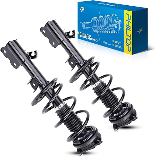 PHILTOP Amortiguadores delanteros completos para Rogue 2008 2009 2010 2011 2012 1333283L 1333283R con ensambles de resorte helicoidal SAA069