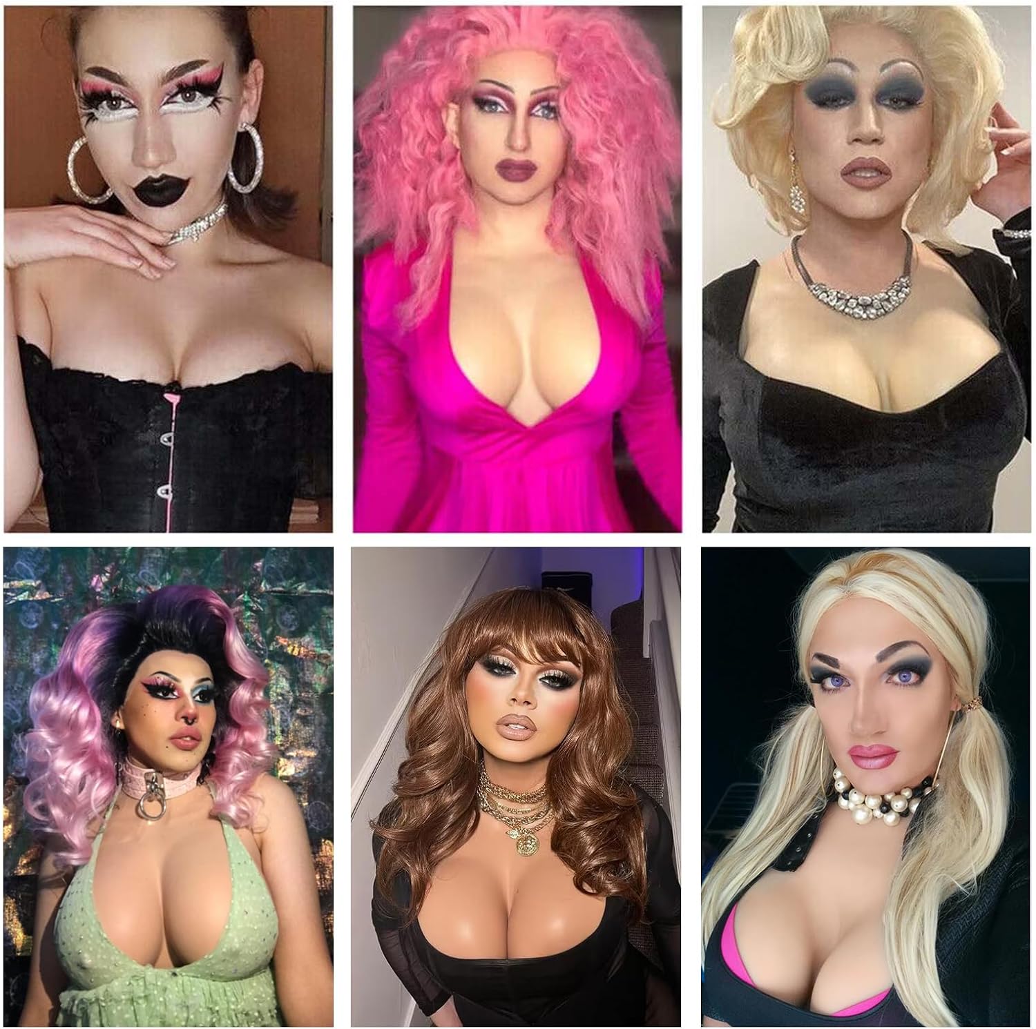 SUAISKR Silicone Breast Forms B-H Cup Realistic Breastplate For Crossdressers Cosplay Trans Drag Queen Fake Boob (Ivory, C Cup)
