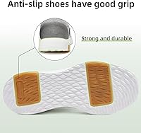 Vista 7 de OrthoComfoot Zapatos ortopédicos cómodos sin cordones para hombre con soporte de arco, mocasines ortopédicos para fascitis plantar, zapatos de lona