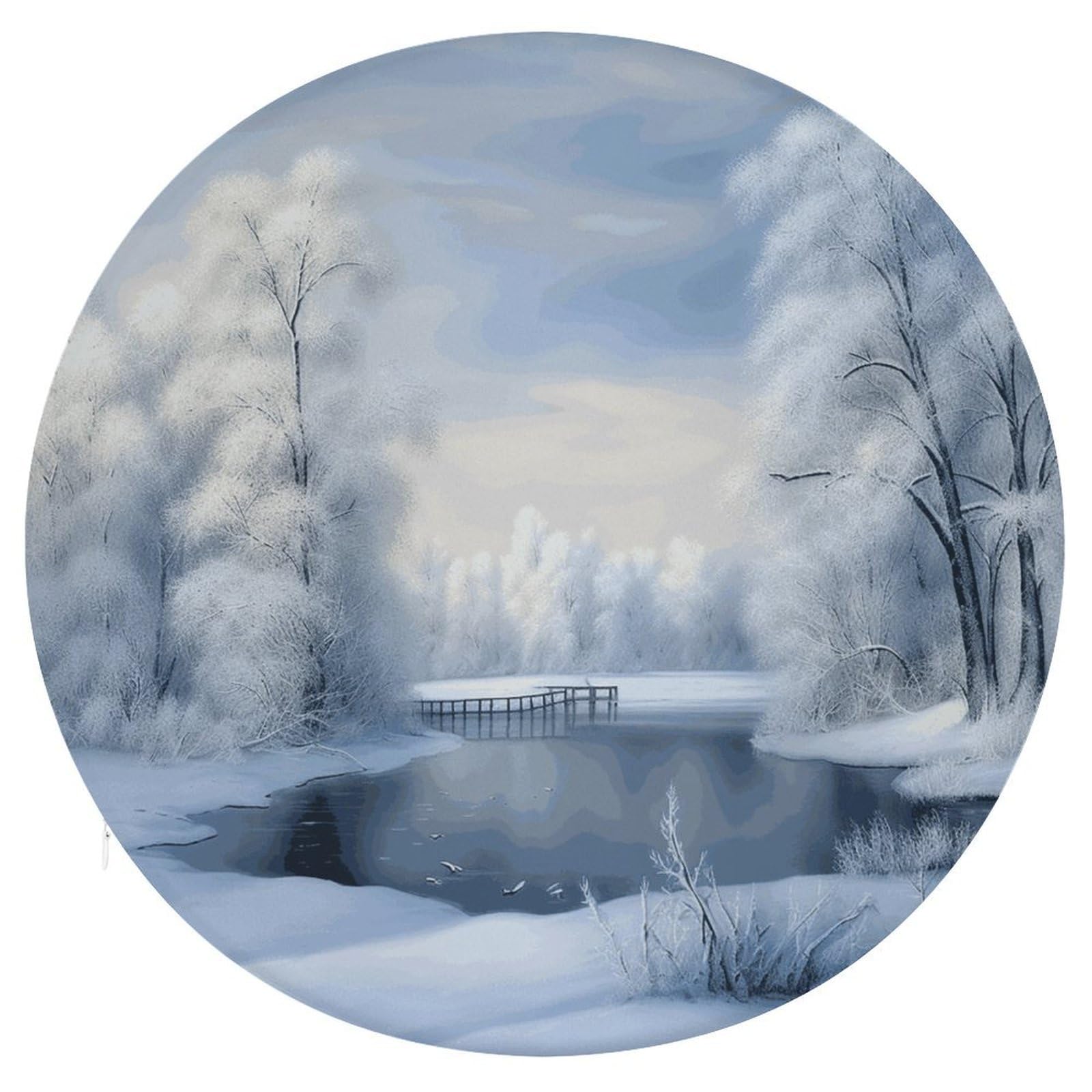 Wsoihfec Style Beautiful Winter Seat Cushion Round Chair Pad
