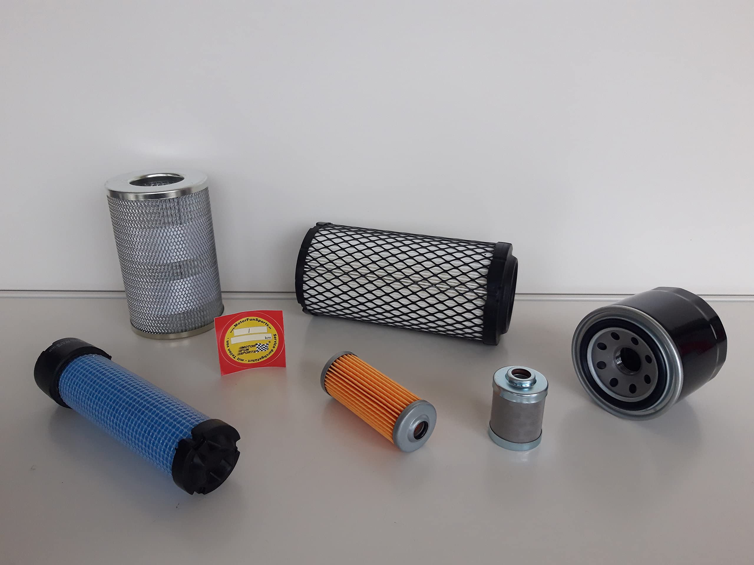 Set di filtri (grande) compatibili con Komatsu PC 16 R-3/-HS filtro dell'olio, filtro dell'aria, filtro del carburante, filtro idraulico
