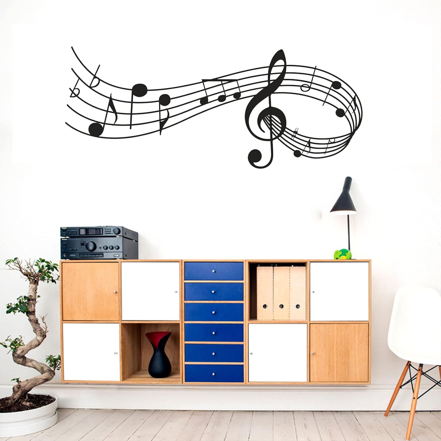 Musical Note Wall Decals, Creative Music Notes Notation Removable Vinyl Wall Stickers for Classroom Music Studio Dance Room Bedroom Art Decor House Decoration