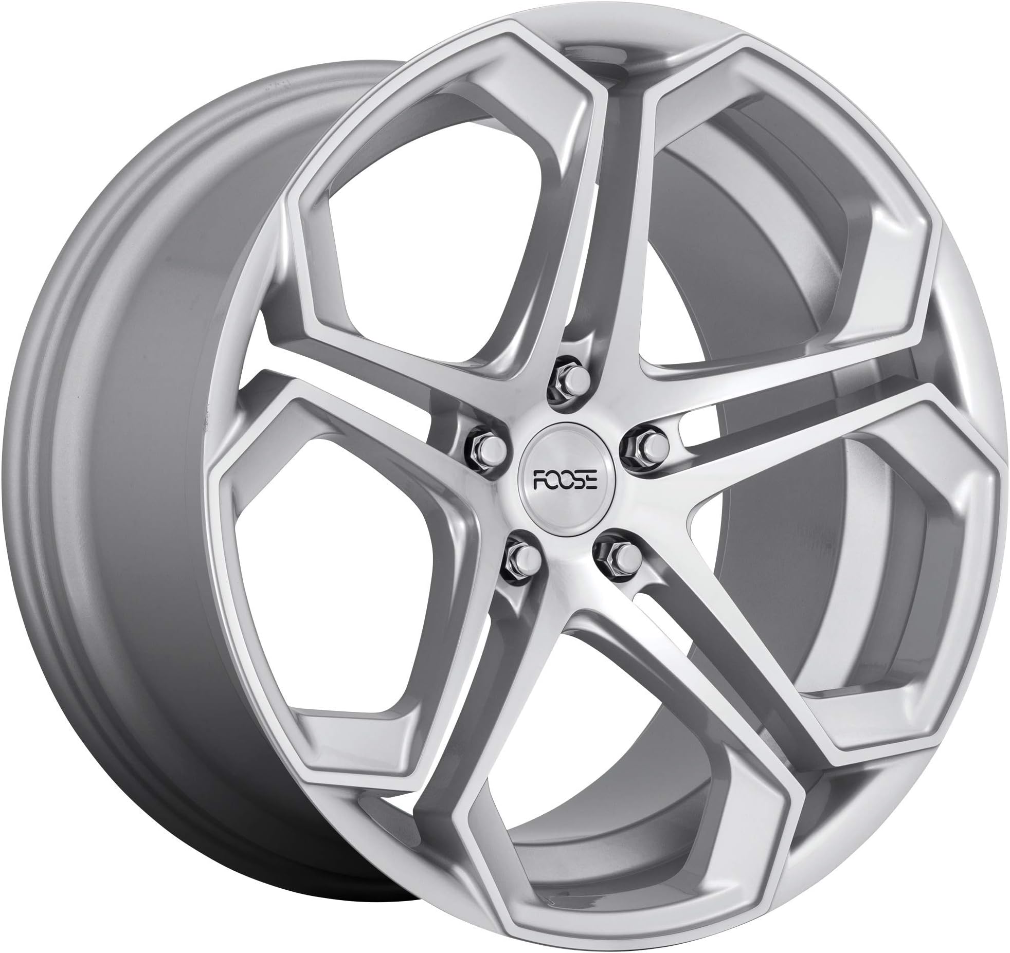 20" Inch 5x115 4 Wheels Rims F170 Impala 20x10.5 +20mm Gloss Silver MACHINED