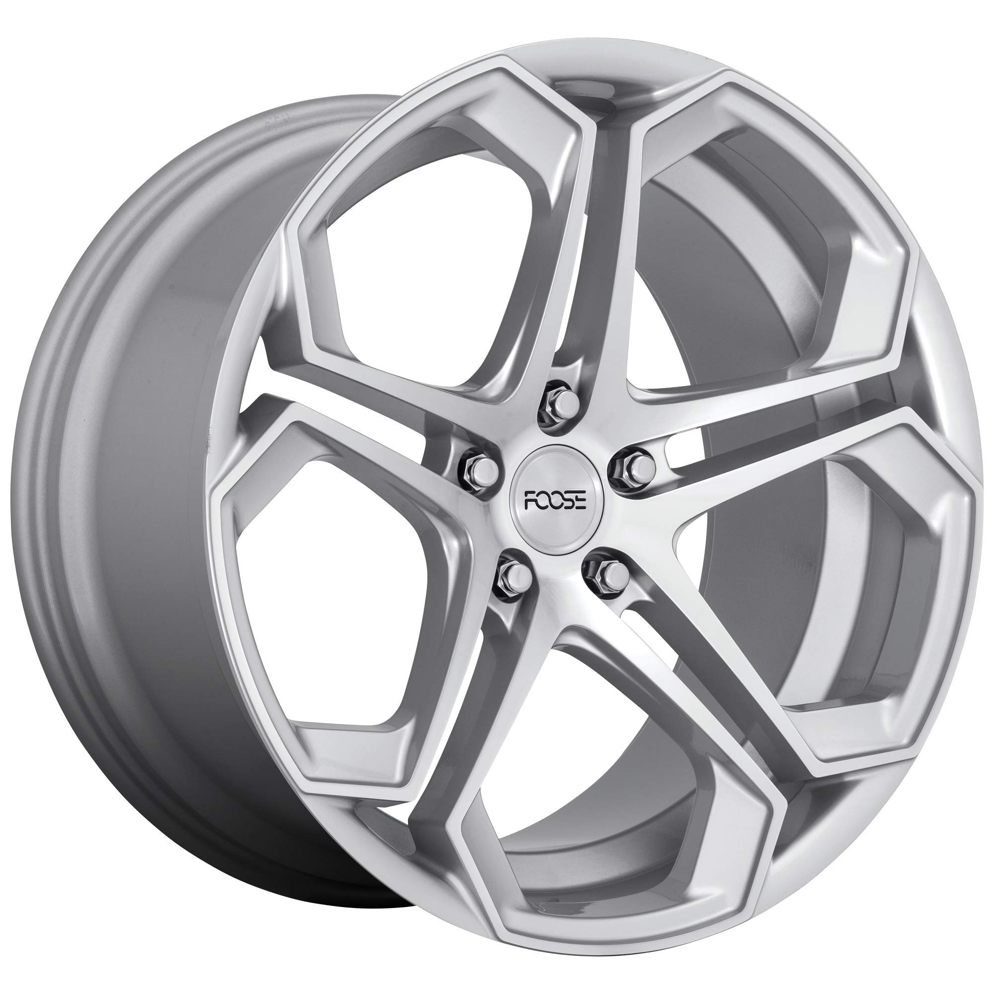 FOOSE 1PC20" Inch 5x115 4 Wheels Rims F170 Impala 20x10.5 +20mm Gloss Silver MACHINED