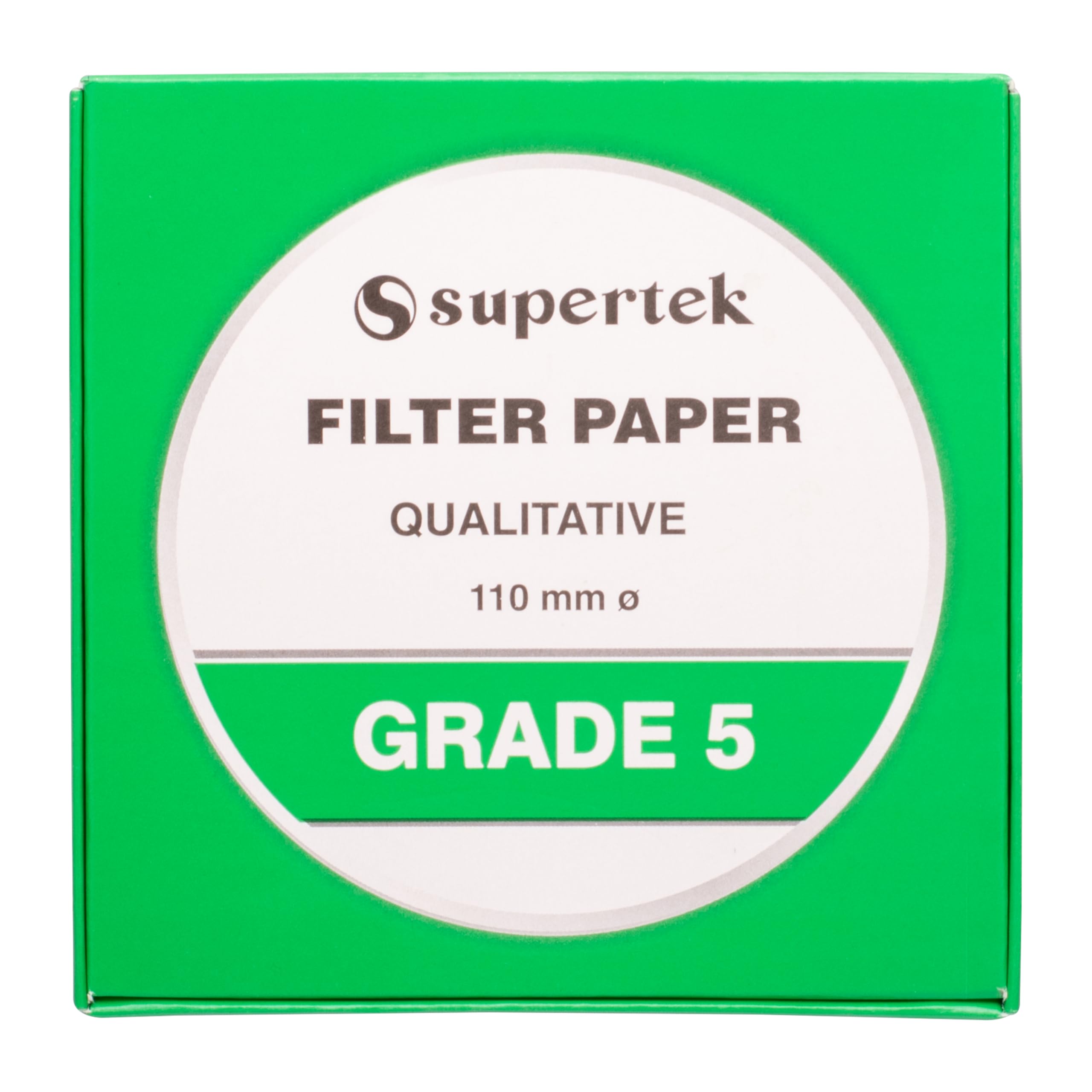 Supertek 110 mm Filter Paper Grade 5 | Qualitative Filter Paper For Laboratory | Round Sheets Pack of 100 | School Chemistry Lab Experiments