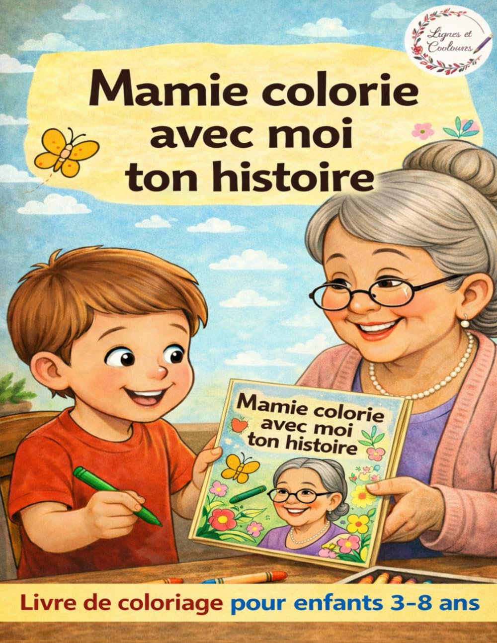 Mamie colorie avec moi ton histoire: Livre de coloriage enfants. offre à ta mamie un cadeau spécial, ton propre coloriage.