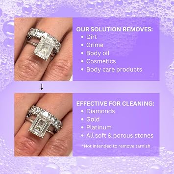 GemOro Sparkle Safe Jewelry Cleaner | For Fine & Fashion Jewelry | Professional Performance Cleans Rings Watches Glasses Earrings