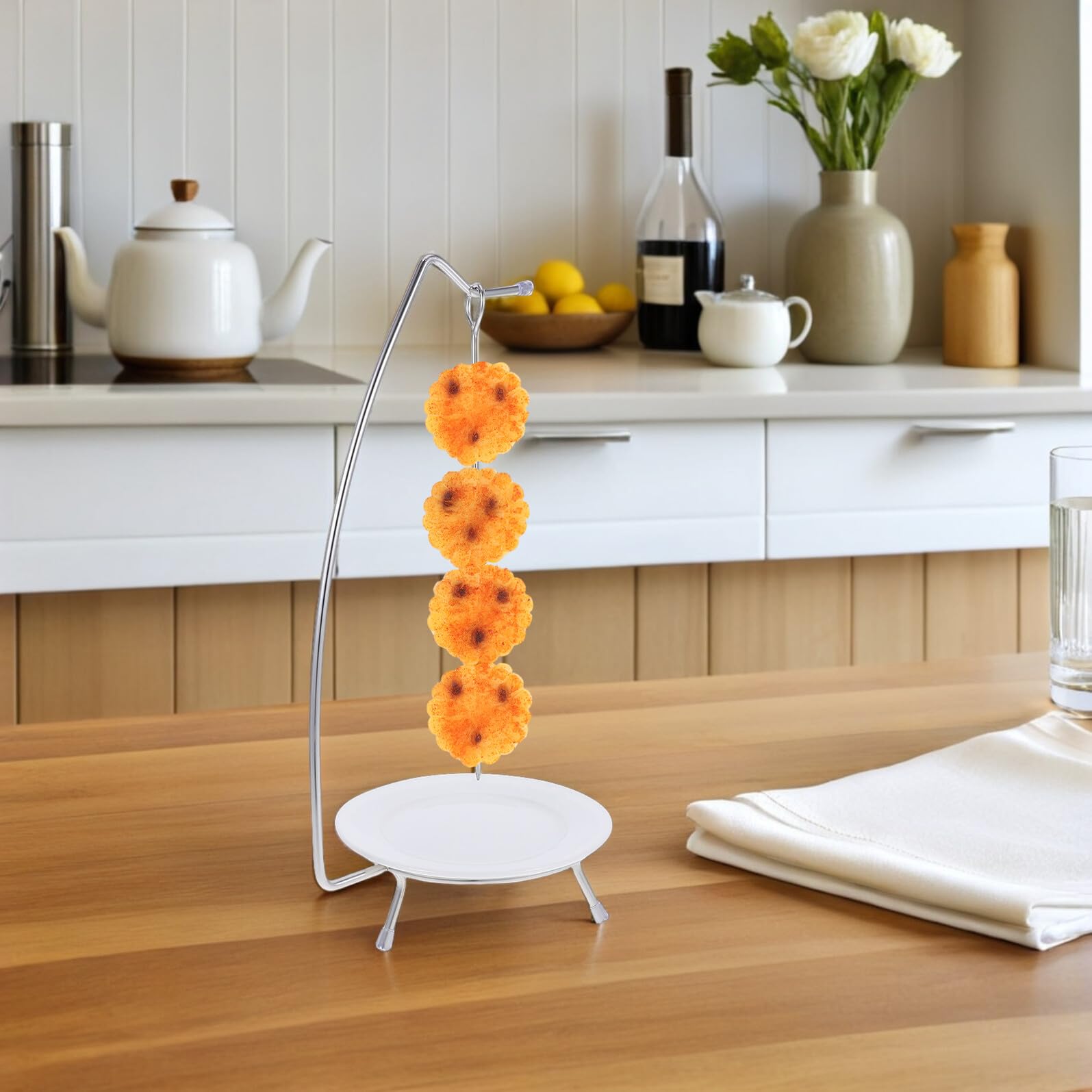 Spiedini per Barbecue in Acciaio Resistente con Supporto Alte Temperature per Carne e Verdure Accessori Riutilizzabili per Grigliate all Aperto Picnic e Ristorante